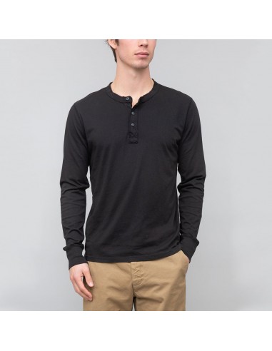 L/S Supima Jersey Henley (Black) prix