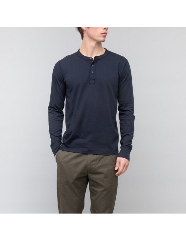 L/S Supima Jersey Henley (Navy) d'Europe débarque