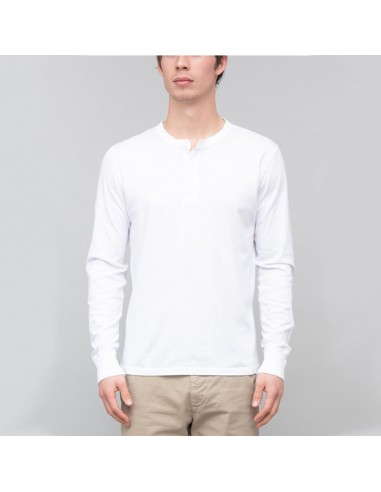 L/S Supima Jersey Henley (White) paiement sécurisé