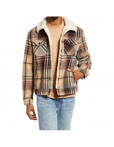 Sherpa-lined Wool-blend Trucker Jacket (Plaid) shop