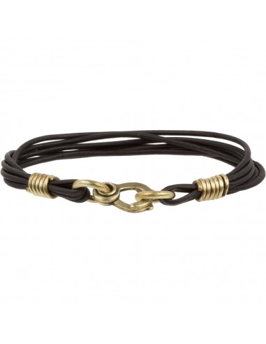 Leather Strand Bracelet (Brass + Black) de technologie