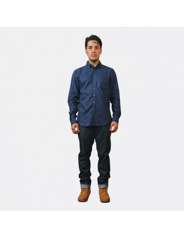 Fleck Shirt (Navy) Paris Déstockage Promo